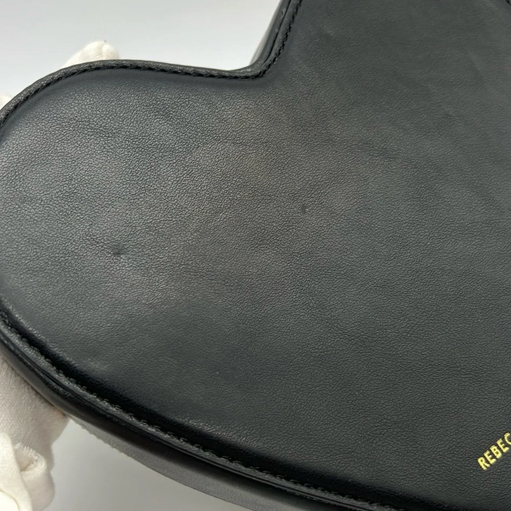 Rebecca Minkoff Heart Crossbody Bag Black Gold Silver - Picture 16 of 16